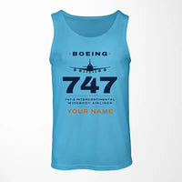 Thumbnail for Boeing 747-8 Intercontinental - Heritage + Name - Tank Top - Sky Blue