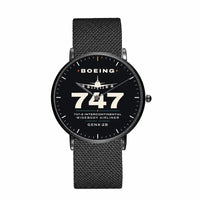 Thumbnail for Boeing 747-8 Intercontinental - Heritage - Slim Mesh - Black and Stainless Steel Strap