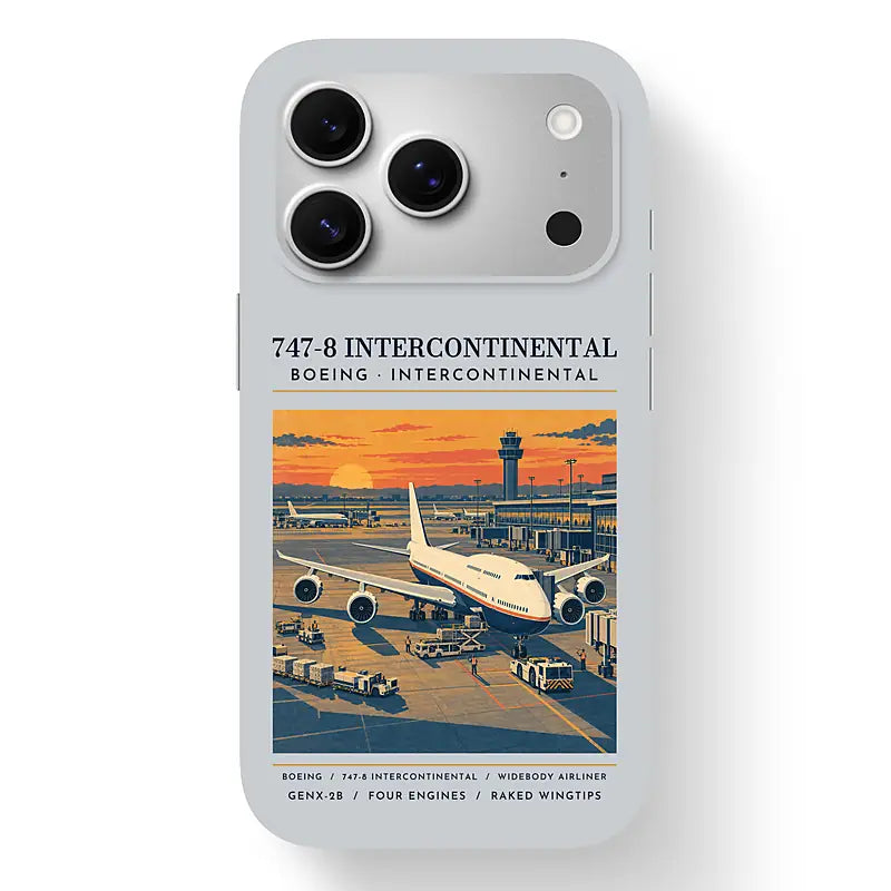 Boeing 747-8 Intercontinental - Poster - MagSafe iPhone 17 Pro - Light Gray