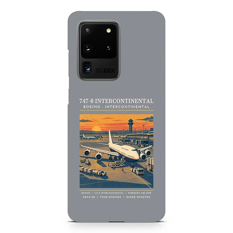 Boeing 747-8 Intercontinental - Poster - Samsung Case - Gray