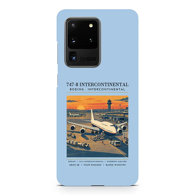 Boeing 747-8 Intercontinental - Poster - Samsung Case - Light Blue