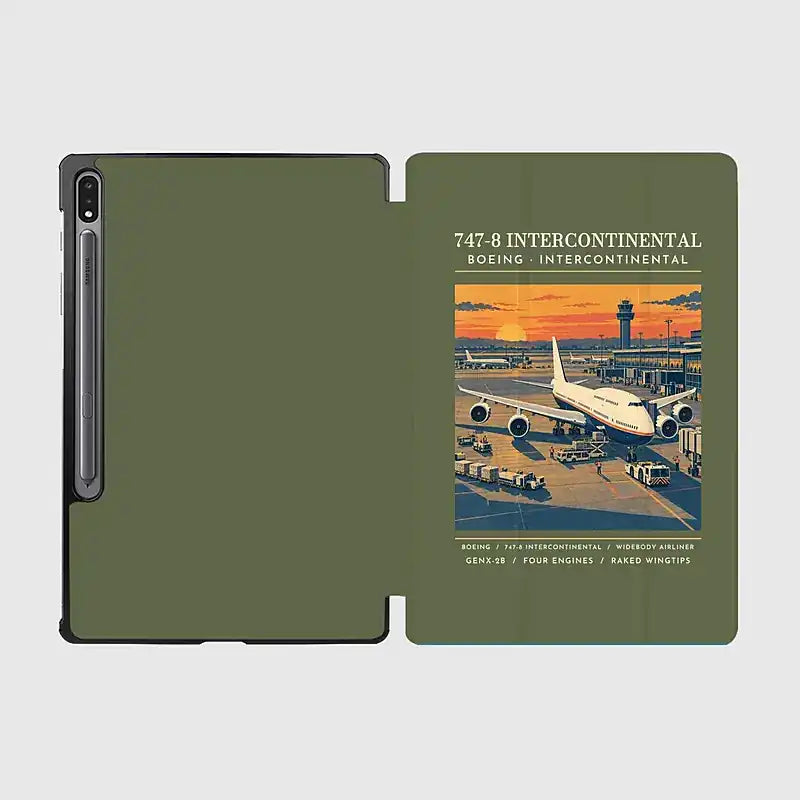 Boeing 747-8 Intercontinental - Poster - Samsung Tablet - Green Army