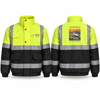 Thumbnail for Boeing 747-8 Intercontinental Reflective Winter Jackets - Poster - Fluorescent Yellow & Navy