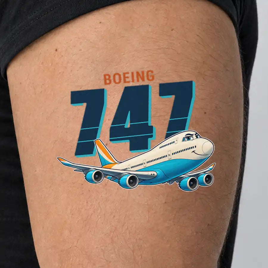 Boeing 747-8 Intercontinental - Tattoo - Cartoon - Man