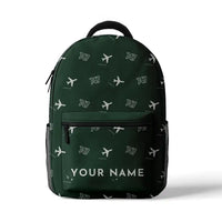 Thumbnail for Boeing 747SP - 3D Backpack - 3D Pattern + Name - Dark Green