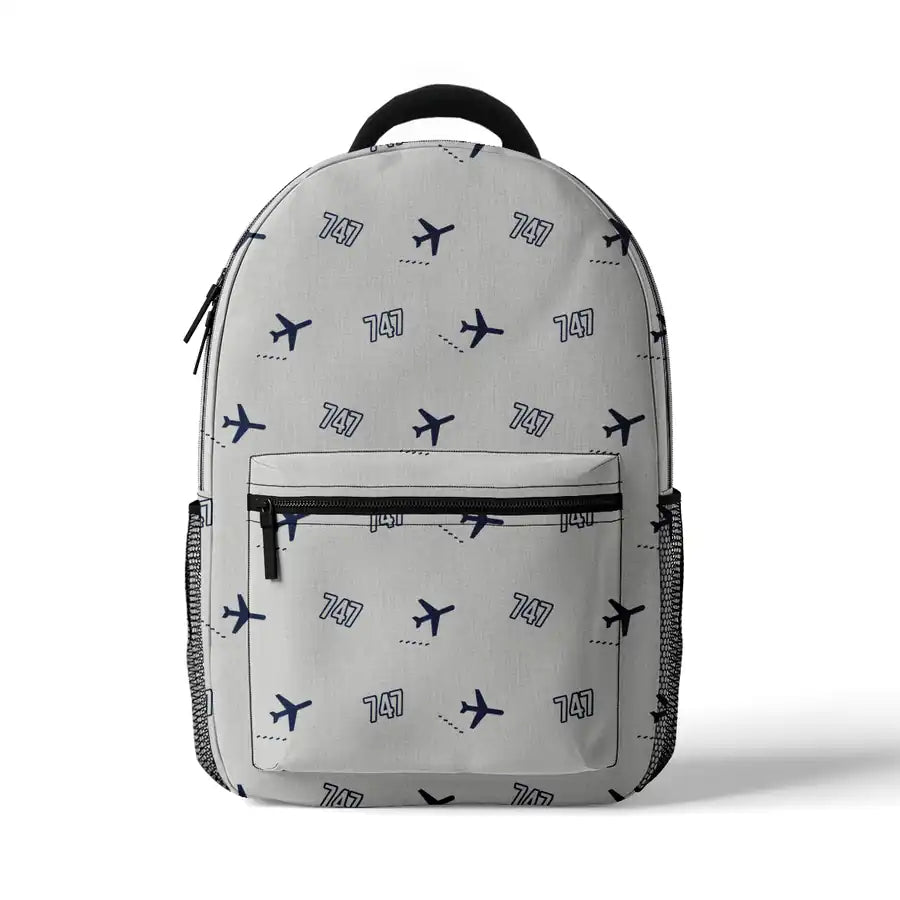 Boeing 747SP - 3D Backpack - 3D Pattern - White