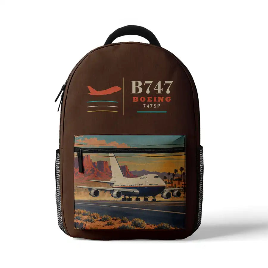 Boeing 747SP - 3D Backpack - Brown
