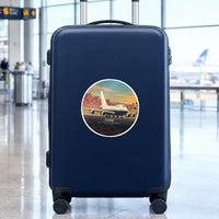 Thumbnail for Boeing 747SP - 3D + Name - Circle Sticker - Suitcase
