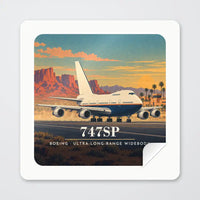 Thumbnail for Boeing 747SP - 3D - Square Sticker - Peel