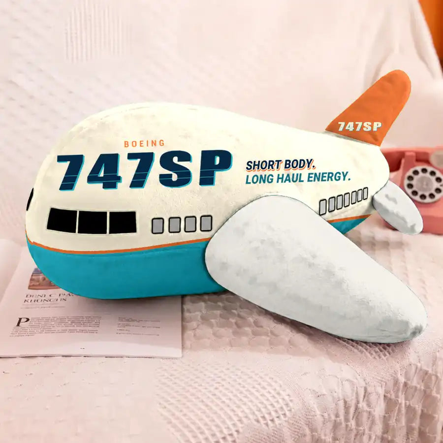 Boeing 747SP - Cartoon - Airplane Pillow