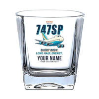 Thumbnail for Boeing 747SP - Cartoon + Name - Whiskey Glass