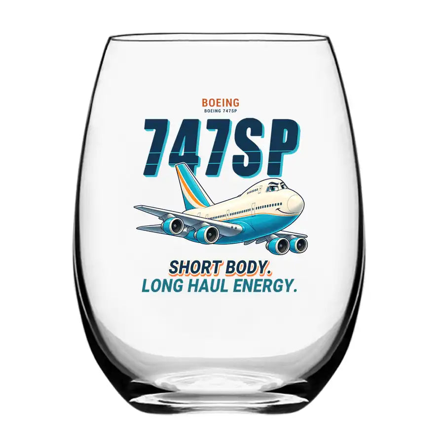 Boeing 747SP - Cartoon - Water & Drink Glass