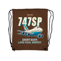 Thumbnail for Boeing 747SP - Drawstring Bag - Cartoon - Brown
