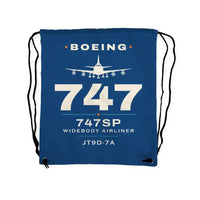 Thumbnail for Boeing 747SP - Drawstring Bag - Heritage - Blue