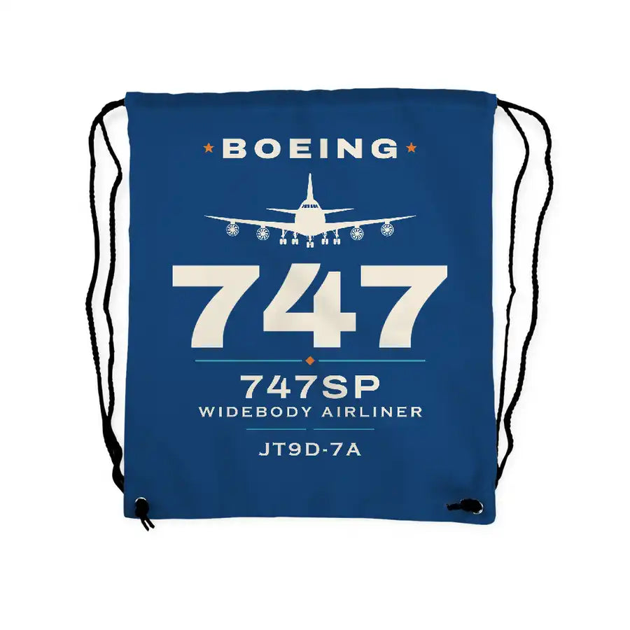 Boeing 747SP - Drawstring Bag - Heritage - Blue