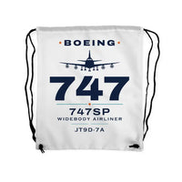 Thumbnail for Boeing 747SP - Drawstring Bag - Heritage - White