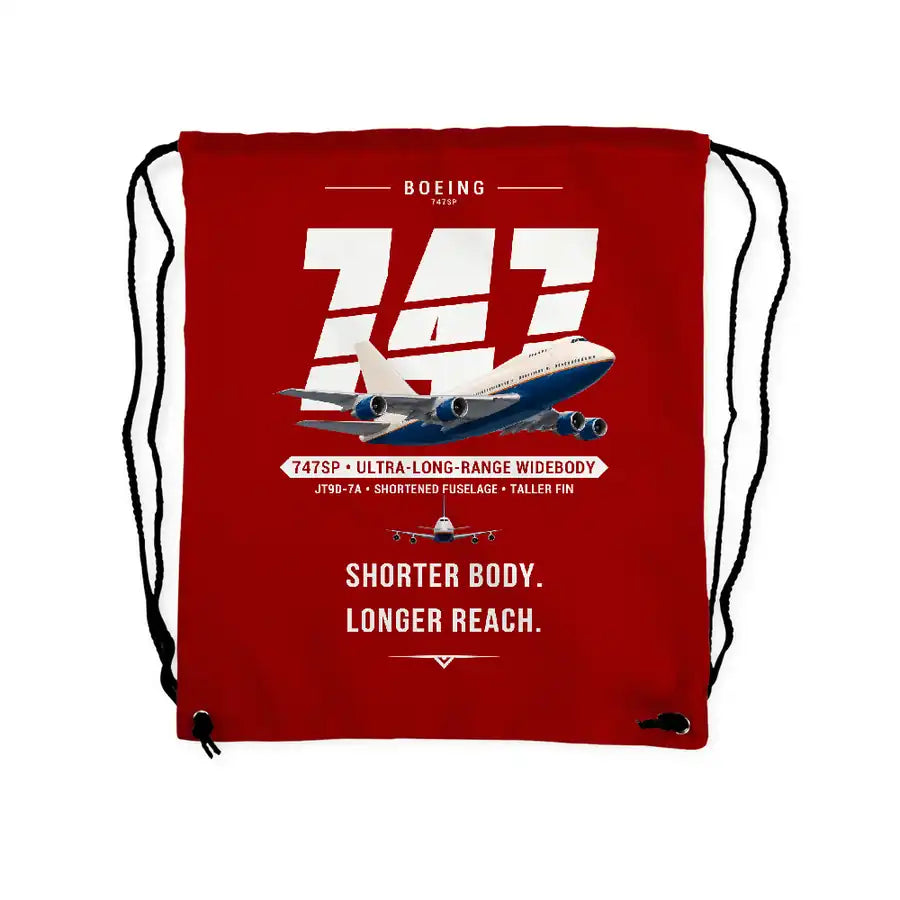 Boeing 747SP - Drawstring Bag - Original - Red