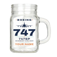 Thumbnail for Boeing 747SP - Heritage + Name - Cocktail Glass (Mason Jar)