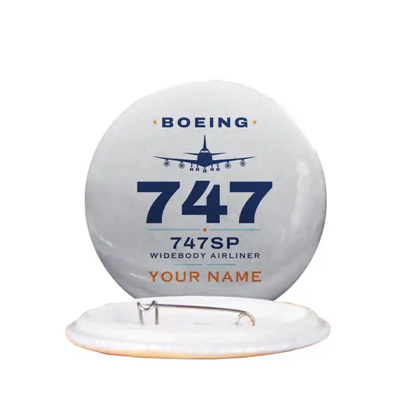 Boeing 747SP - Heritage + Name - Pin - Light Gray