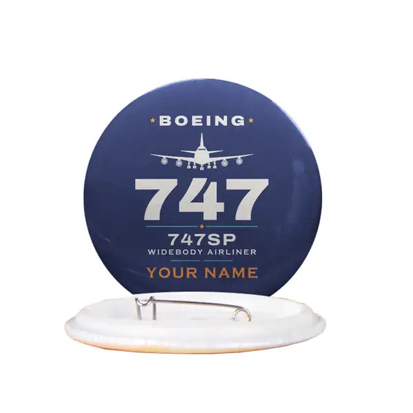 Boeing 747SP - Heritage + Name - Pin - Navy Blue