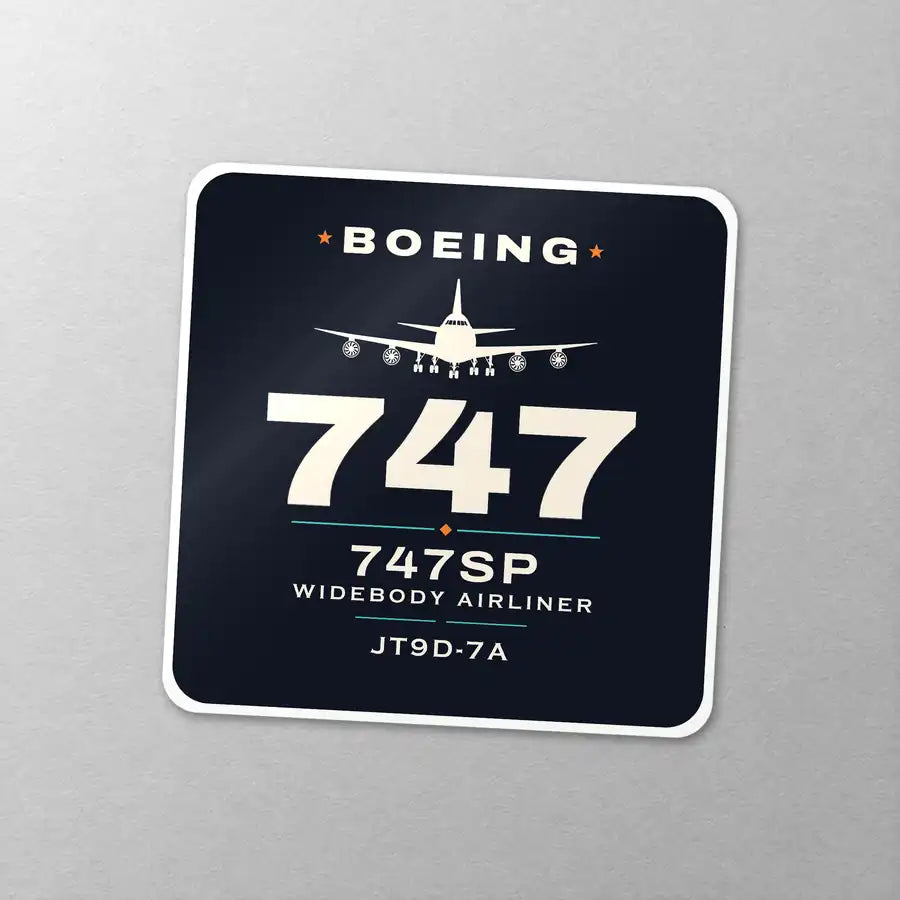 Boeing 747SP - Heritage - Square Sticker - Close-up