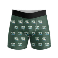 Thumbnail for Boeing 747SP - Men Boxers - Cartoon Pattern - Dark Green