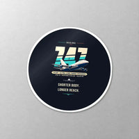 Thumbnail for Boeing 747SP - Original - Circle Sticker - Close-up