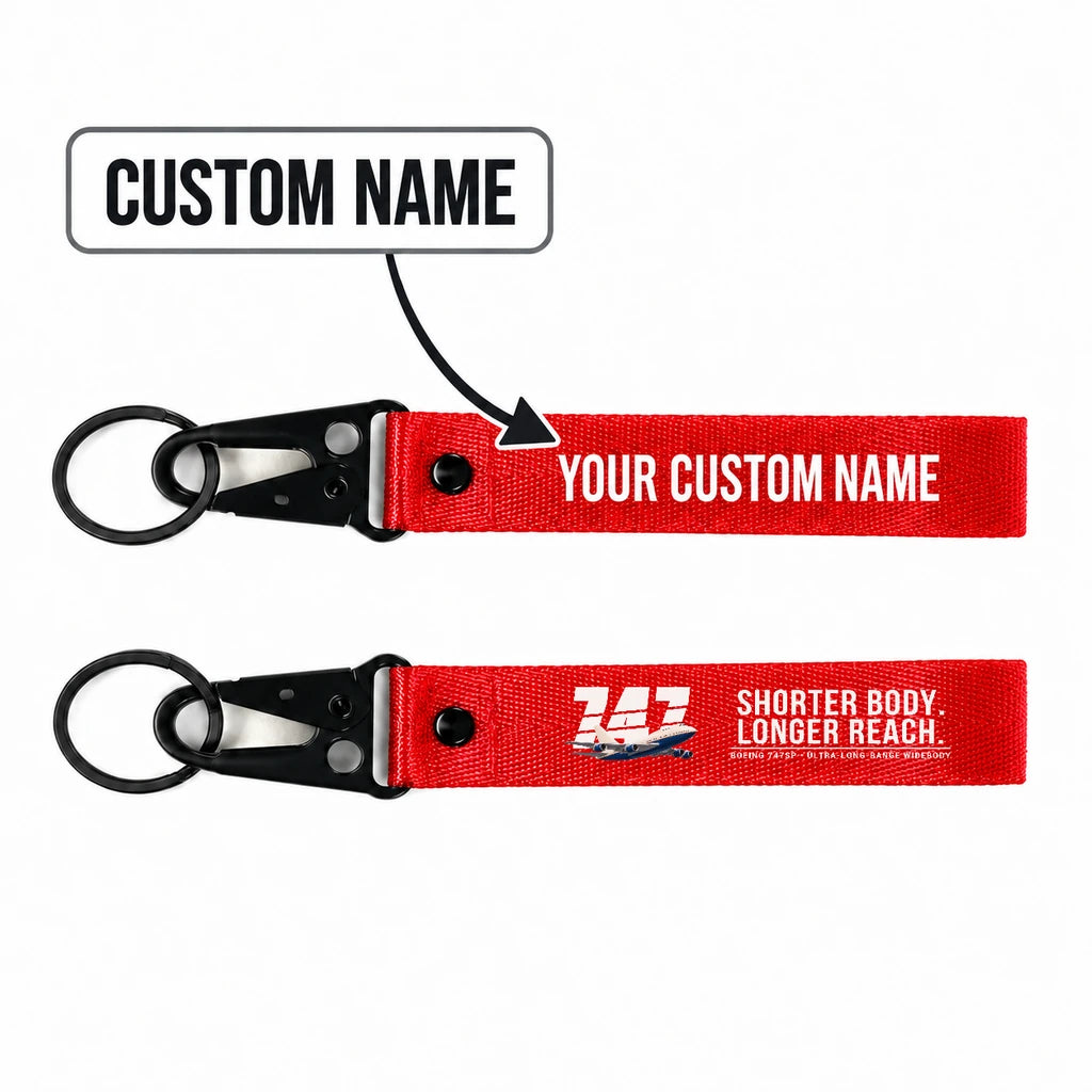 Boeing 747SP Hawk-Shaped Key Chains - Red - Original - Personalized