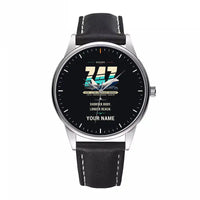 Thumbnail for Boeing 747SP - Original + Name - Leather Strap - Black Leather Strap
