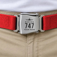 Thumbnail for Boeing 747SP - Seat Belt - Heritage + Name - Red