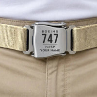 Thumbnail for Boeing 747SP - Seat Belt - Tag + Name - Beige