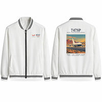 Thumbnail for Boeing 747SP Stylish Jackets - Baseball Collar - Poster - White