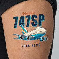 Thumbnail for Boeing 747SP - Tattoo - Cartoon + Name - Man