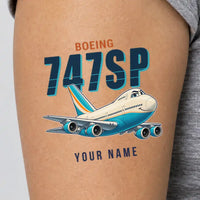 Thumbnail for Boeing 747SP - Tattoo - Cartoon + Name
