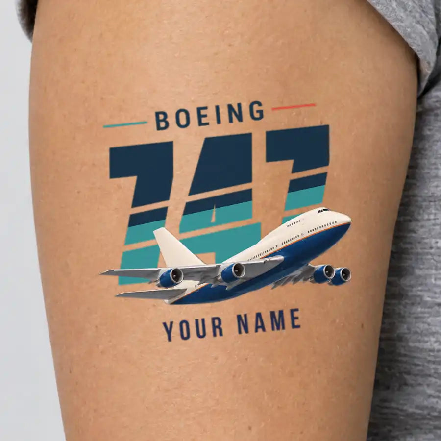 Boeing 747SP - Tattoo - Original + Name