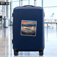 Thumbnail for Boeing 757-200 - 3D + Name - Square Sticker - Suitcase