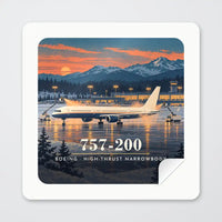 Thumbnail for Boeing 757-200 - 3D - Square Sticker - Peel