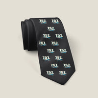 Thumbnail for Boeing 757-200 - Cartoon Pattern - Tie - Black