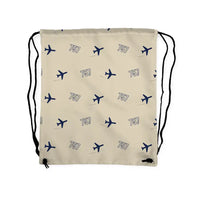 Thumbnail for Boeing 757-200 - Drawstring Bag - 3D Pattern - Beige
