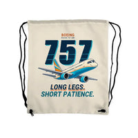 Thumbnail for Boeing 757-200 - Drawstring Bag - Cartoon - Beige