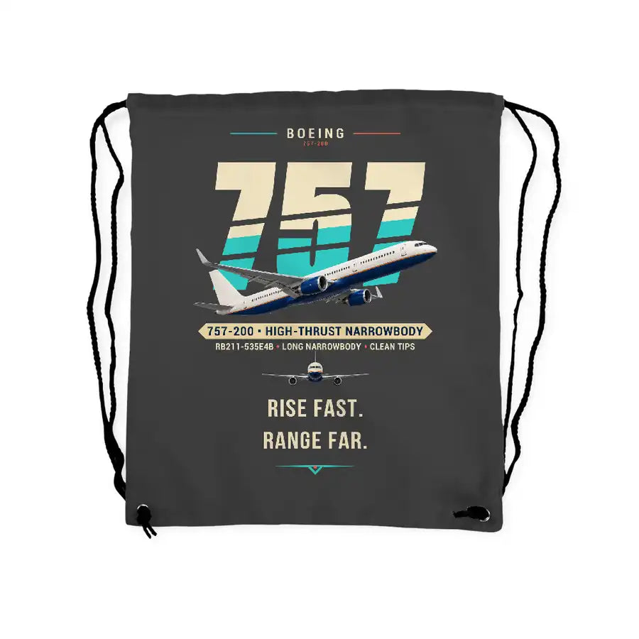 Boeing 757-200 - Drawstring Bag - Original - Gray
