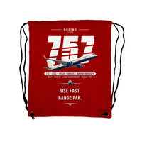 Thumbnail for Boeing 757-200 - Drawstring Bag - Original - Red