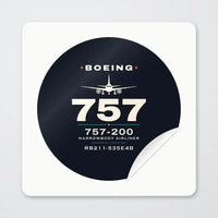 Thumbnail for Boeing 757-200 - Heritage - Circle Sticker - Peel