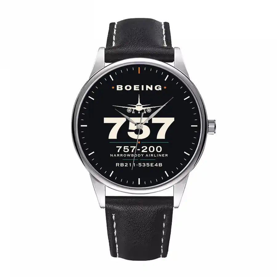 Boeing 757-200 - Heritage - Leather Strap - Black Leather Strap