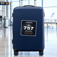Thumbnail for Boeing 757-200 - Heritage + Name - Square Sticker - Suitcase