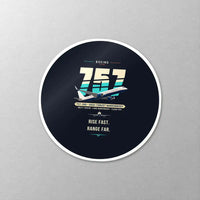 Thumbnail for Boeing 757-200 - Original - Circle Sticker - Close-up