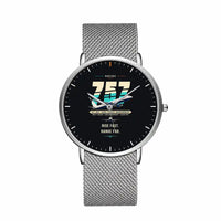 Thumbnail for Boeing 757-200 - Original - Slim Mesh - Silver and Silver Stainless Steel Strap
