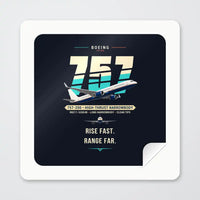 Thumbnail for Boeing 757-200 - Original - Square Sticker - Peel