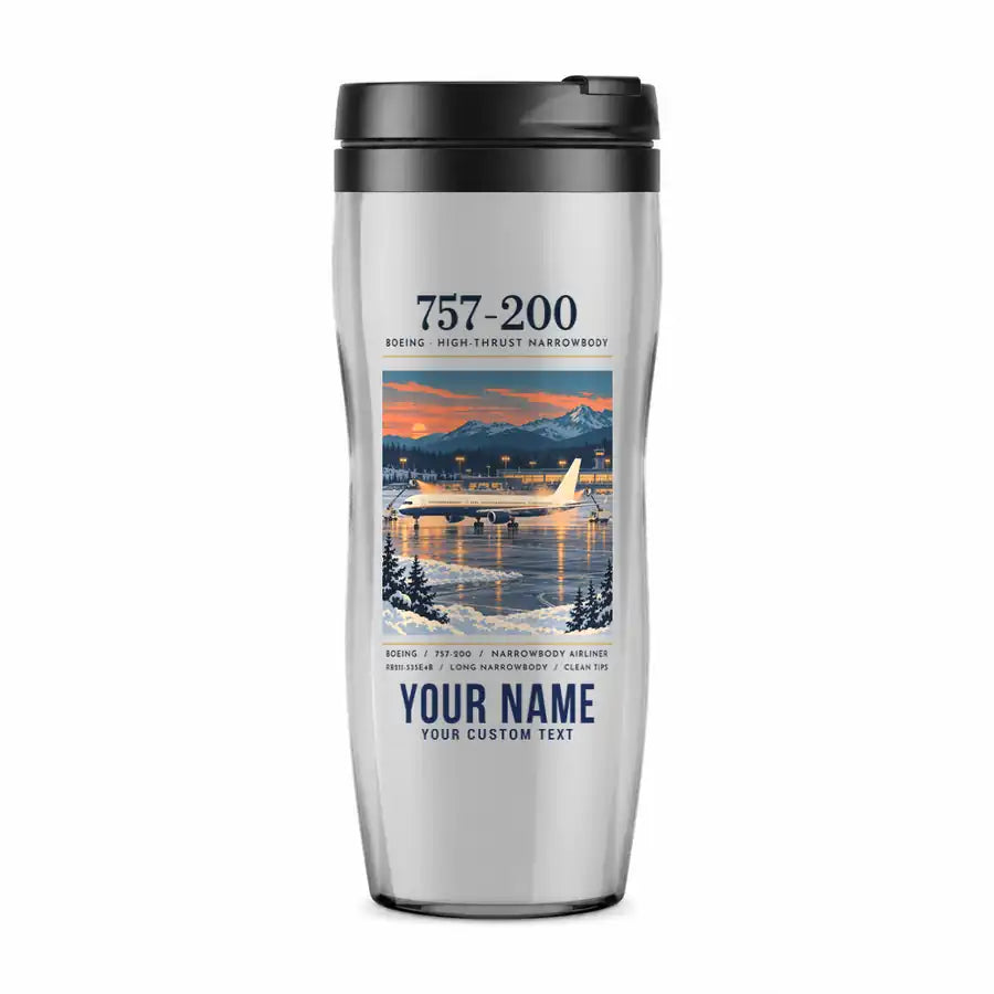 Boeing 757-200 - Poster + Name - Plastic (No Holder) - Light Gray
