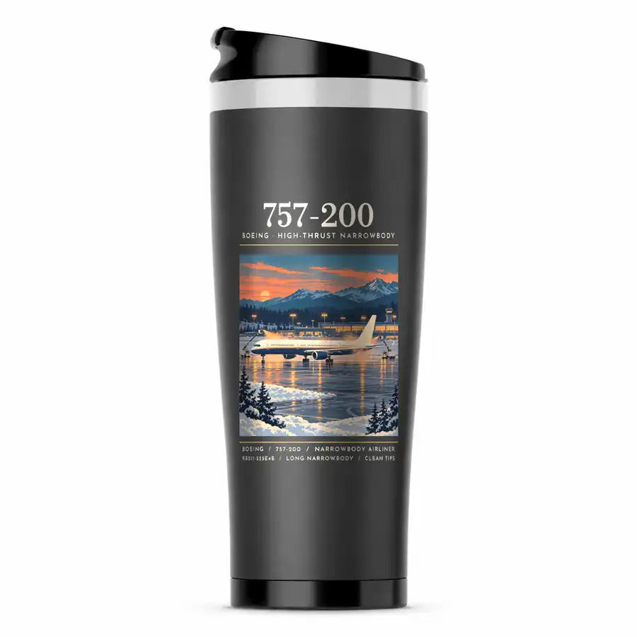 Boeing 757-200 - Poster - Stainless Steel (No Holder) - Gray